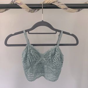 Urban Outfitters Women’s Blue Lace Bralette (S)